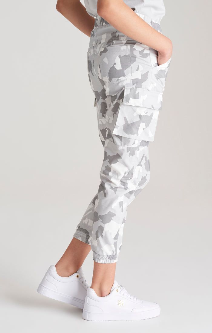 Girls Grey Camo Cargo Pant sold by Siksilk product image thumbnail 3