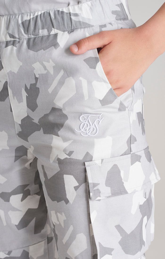 Girls Grey Camo Cargo Pant sold by Siksilk product image thumbnail 4