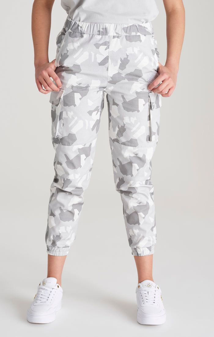 Girls Grey Camo Cargo Pant sold by Siksilk product image thumbnail 2