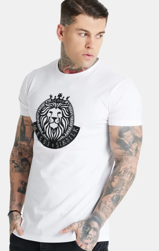Messi x SikSilk White Rhinestone T-Shirt sold by Siksilk