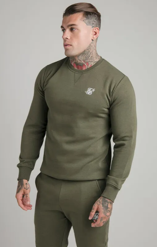 Khaki Essential Crew Sweatshirt sold by Siksilk