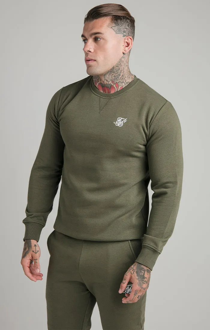 Khaki Essential Crew Sweatshirt sold by Siksilk