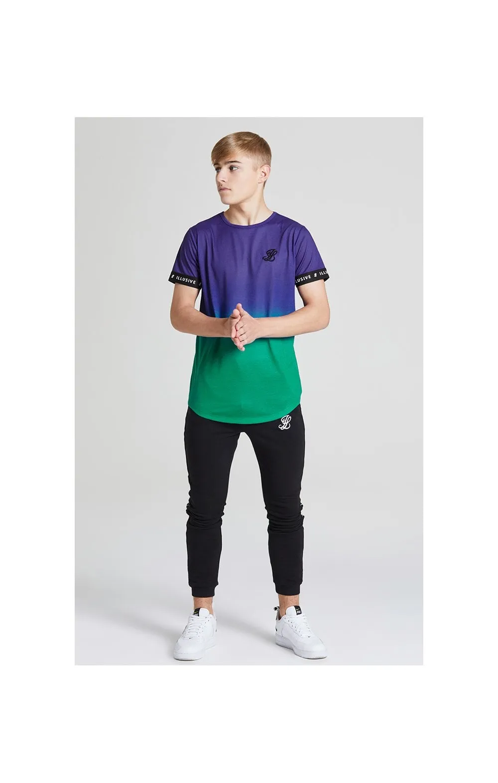 Illusive London Fade Tech Tee - Purple & Teal Green sold by Siksilk product image thumbnail 4