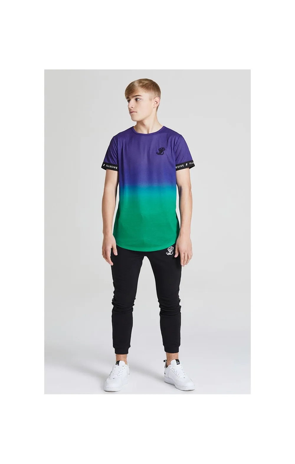Illusive London Fade Tech Tee - Purple & Teal Green sold by Siksilk product image thumbnail 2