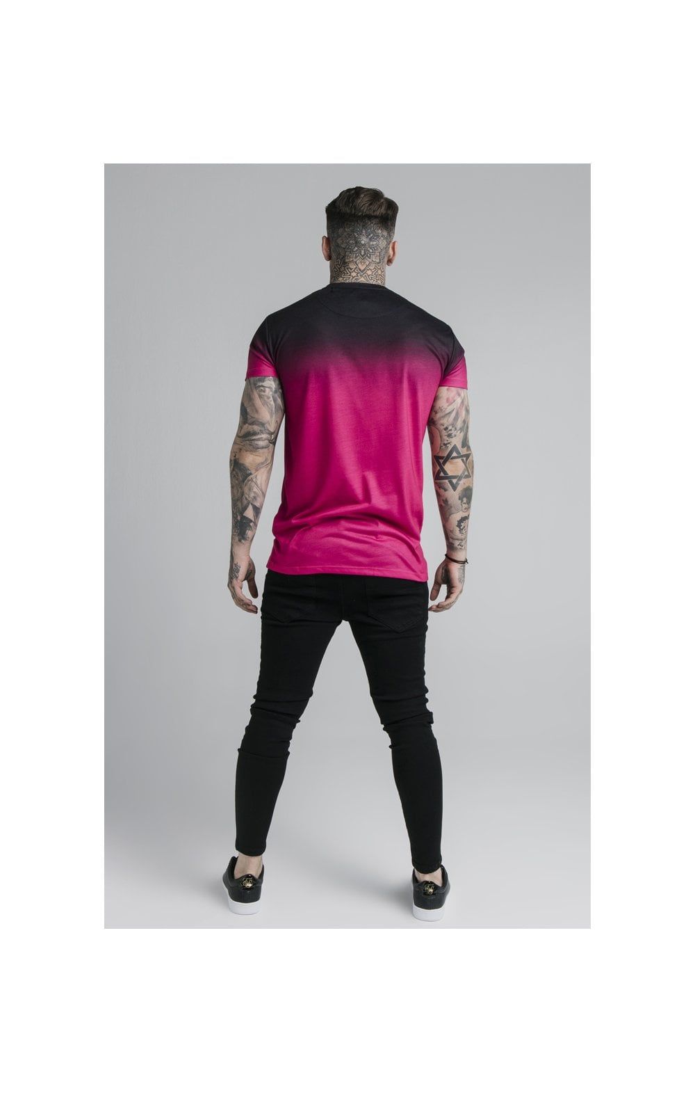 SikSilk High Fade Tee – Black & Pink sold by Siksilk product image thumbnail 6