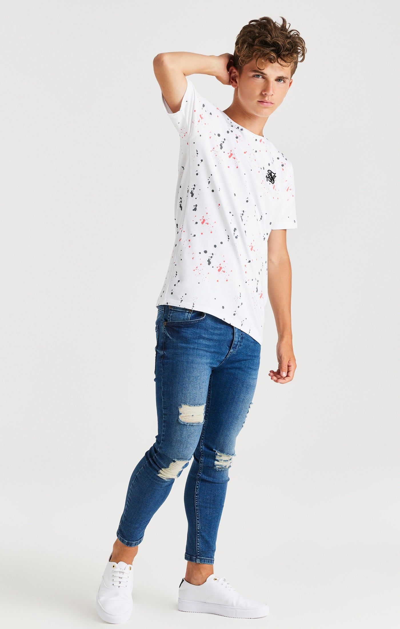 SikSilk Paint Splat Tee - White sold by Siksilk product image thumbnail 3
