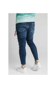 SikSilk Distressed Flight Jeans – Midstone sold by Siksilk