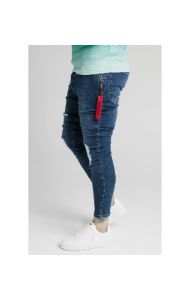 SikSilk Distressed Flight Jeans – Midstone sold by Siksilk
