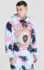 White Tie Dye Varsity Hoodie sold by Siksilk