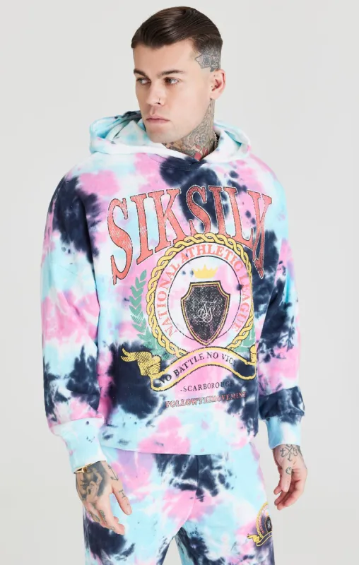 White Tie Dye Varsity Hoodie sold by Siksilk