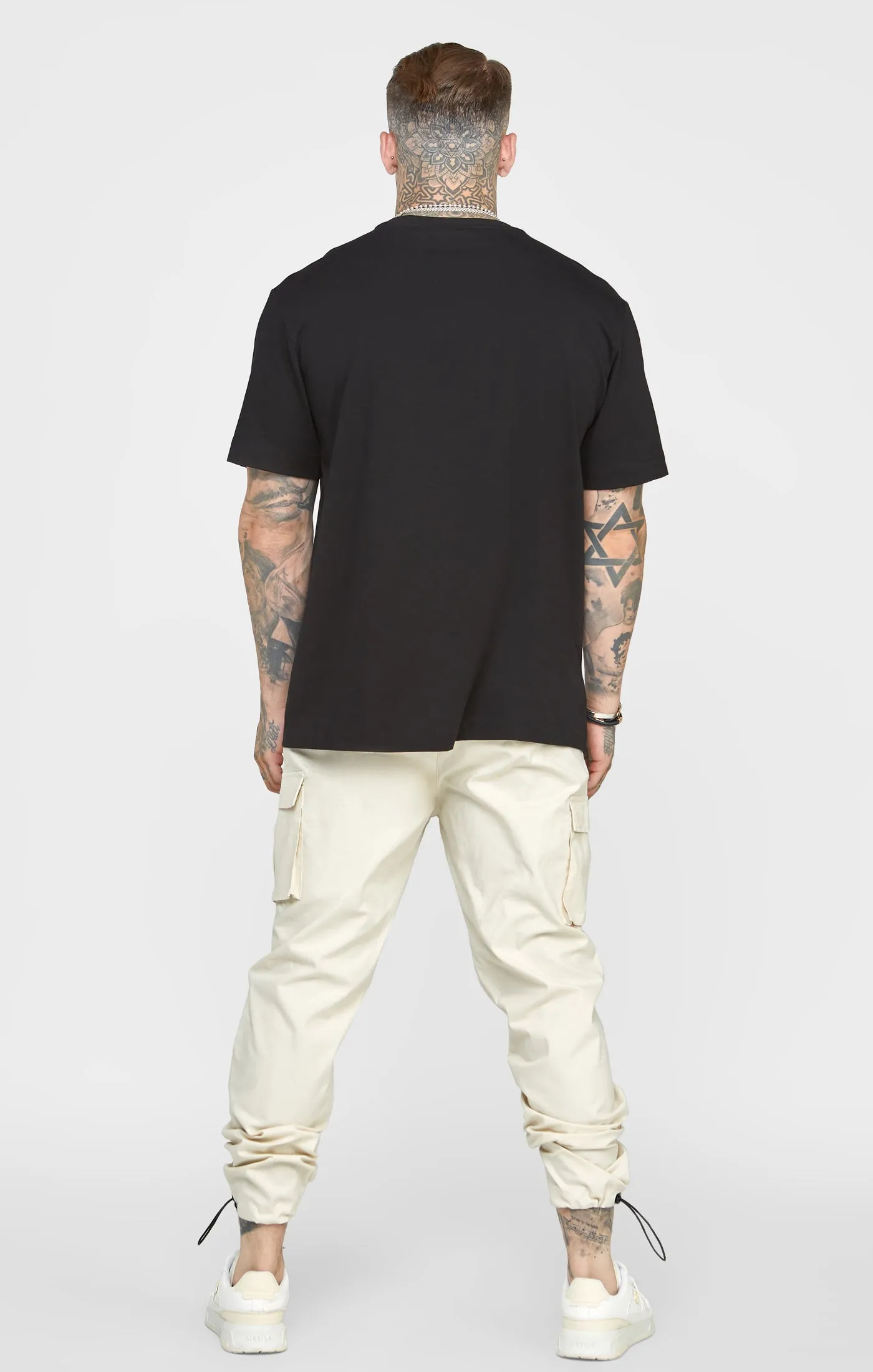 Ecru Relaxed Cuffed Cargo Pant sold by Siksilk product image thumbnail 5