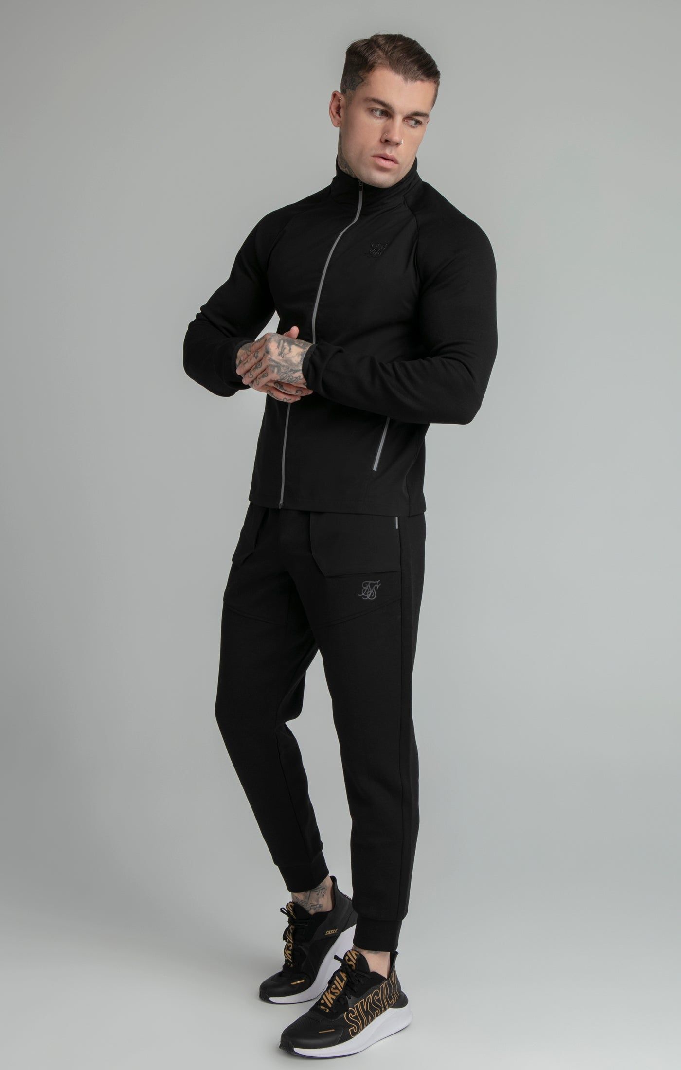 Black Inject Zip Thru Jacket sold by Siksilk product image thumbnail 4