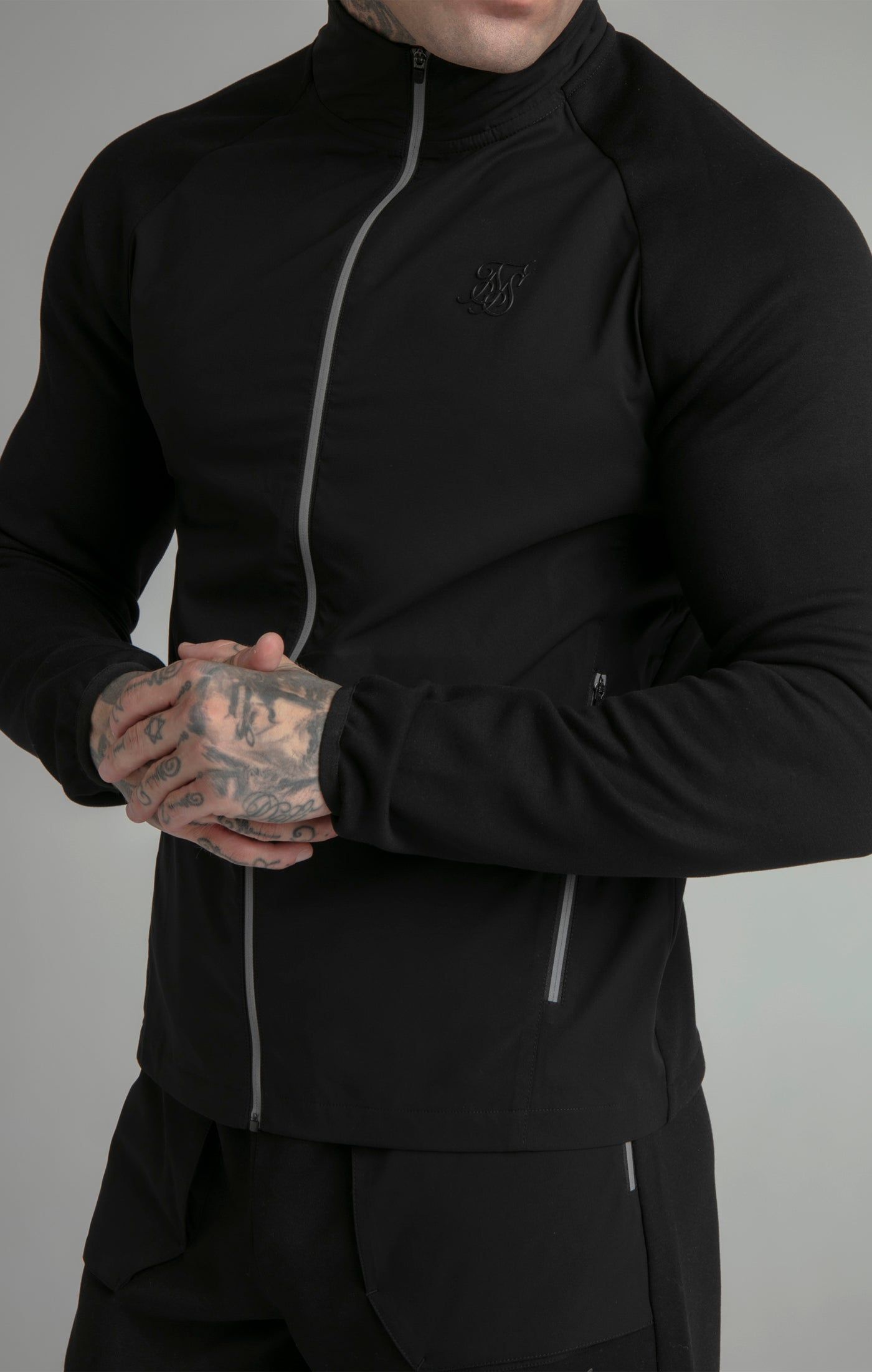 Black Inject Zip Thru Jacket sold by Siksilk product image thumbnail 2