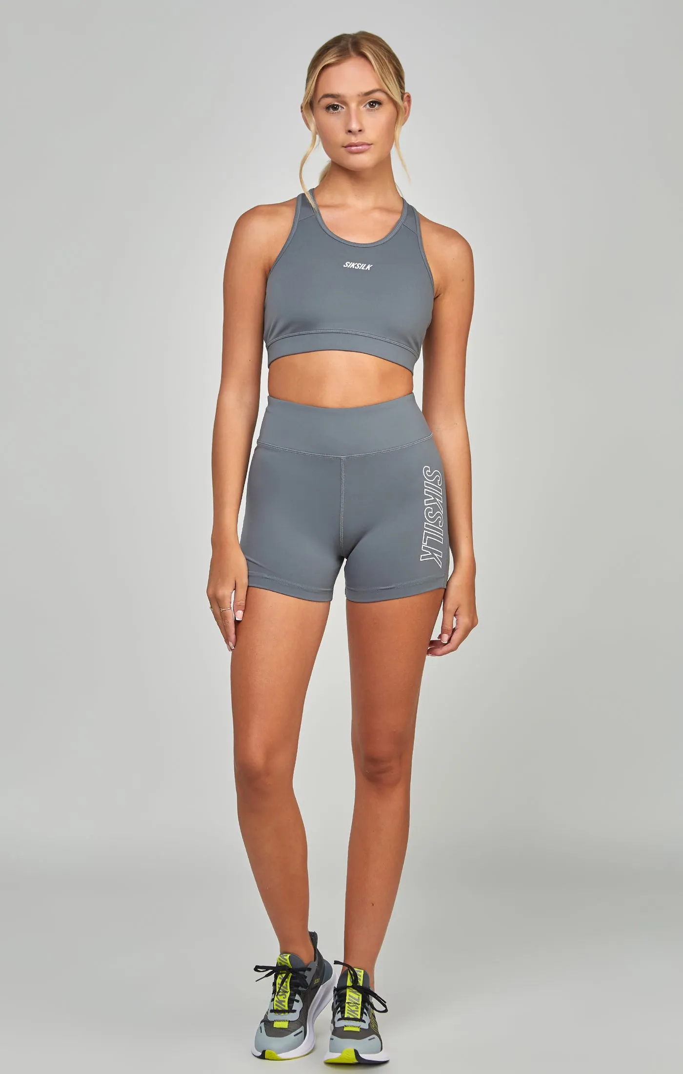 Grey Sports Essential Booty Short sold by Siksilk product image thumbnail 3