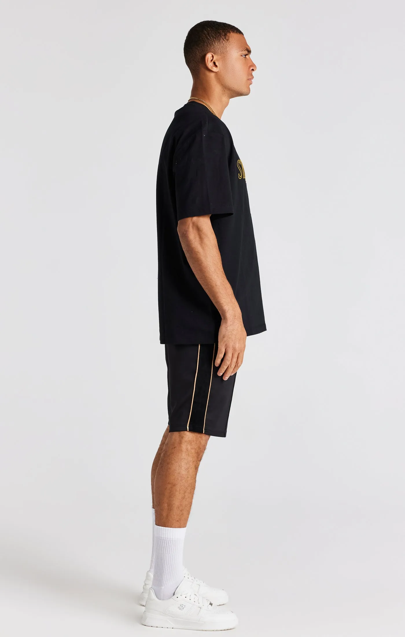 Black Crest Oversized T-Shirt sold by Siksilk product image thumbnail 4