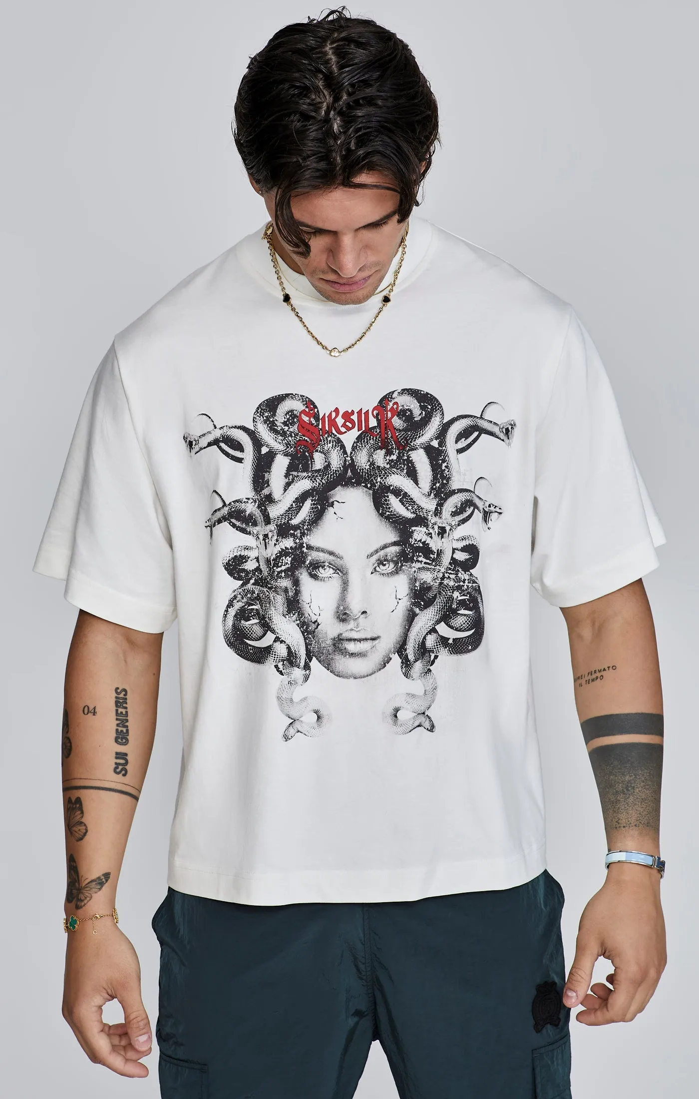 Ecru Medusa T-Shirt sold by Siksilk