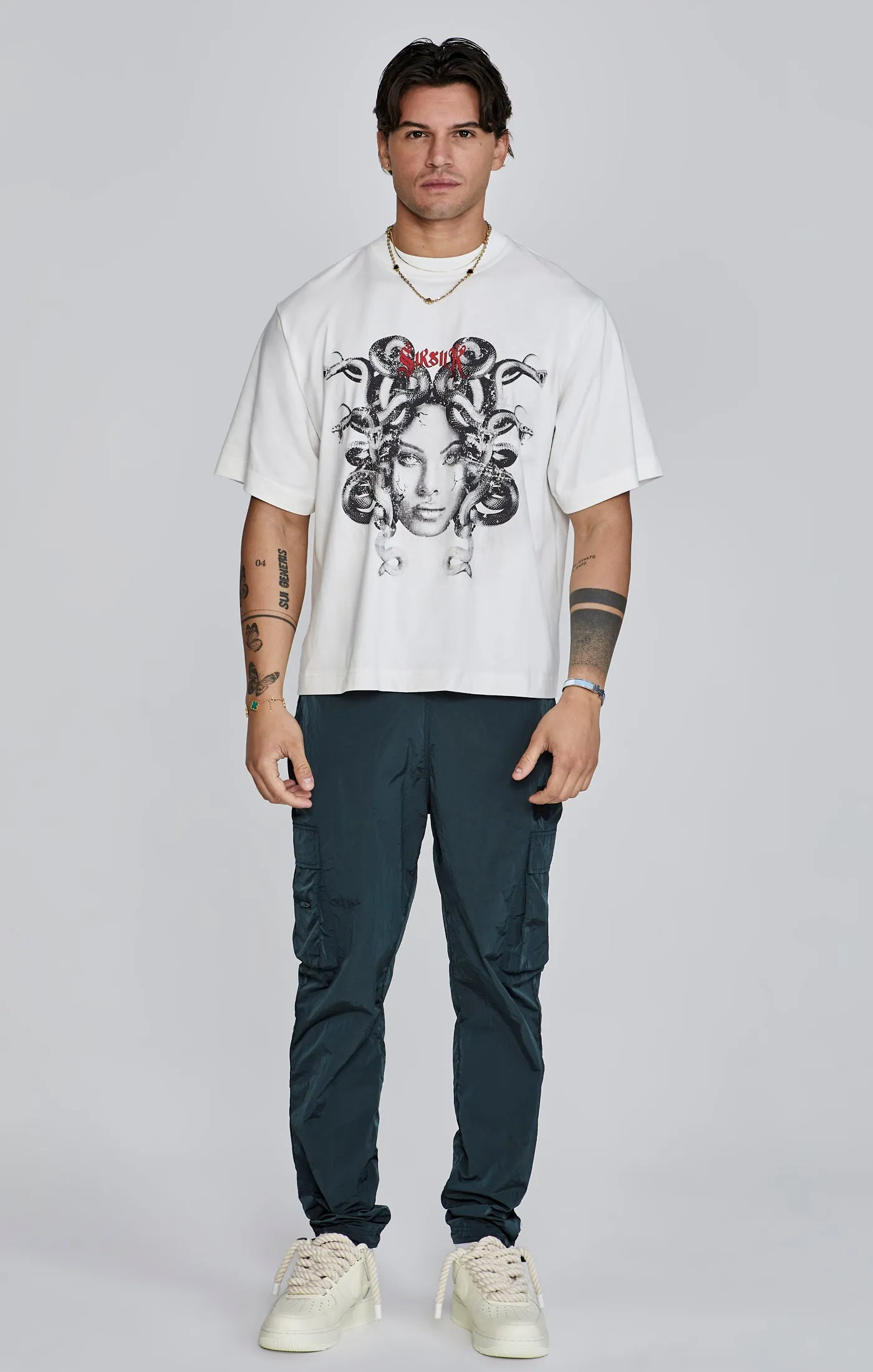 Ecru Medusa T-Shirt sold by Siksilk product image thumbnail 2