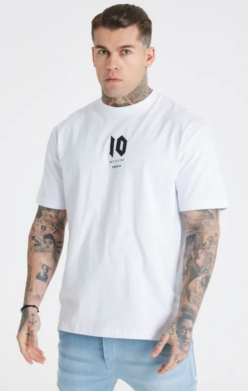 Messi x SikSilk White Oversized T-Shirt sold by Siksilk