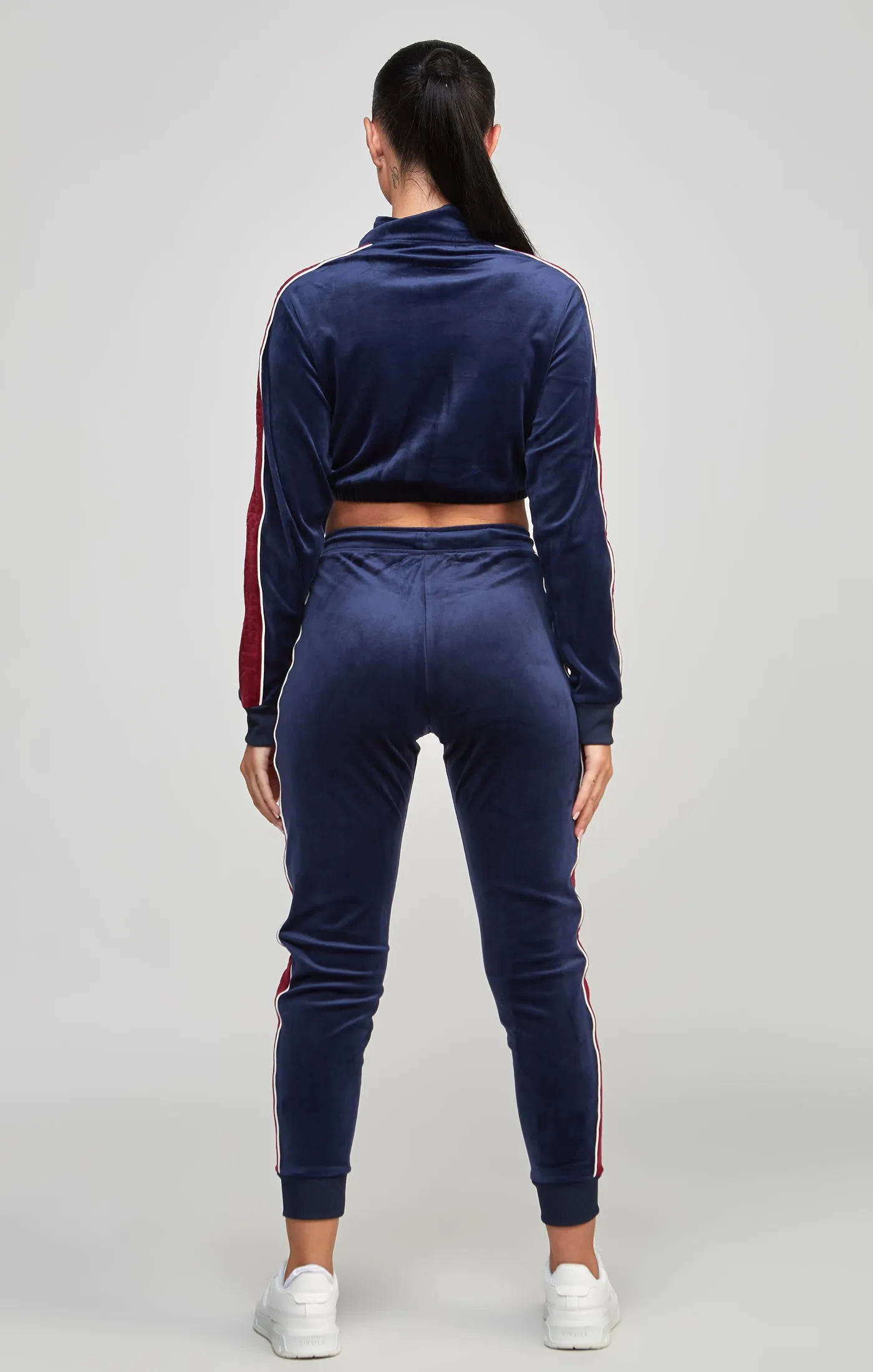 Navy Velour Track Pant sold by Siksilk product image thumbnail 5