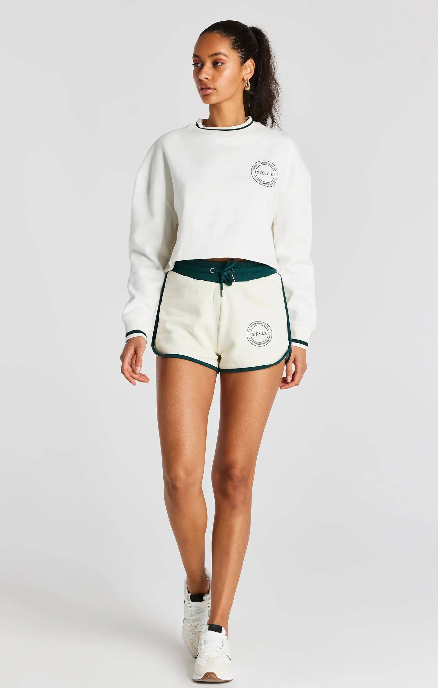 Ecru Crop Sweatshirt sold by Siksilk product image thumbnail 3