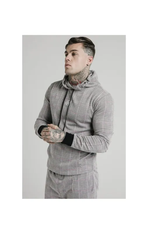 SikSilk Smart Overhead Hoodie – Grey & Pink Check sold by Siksilk