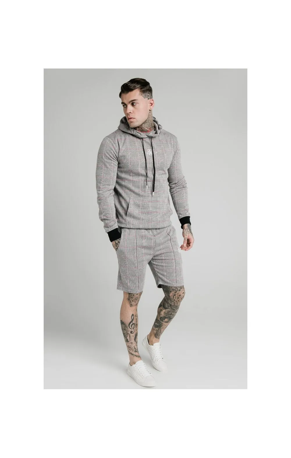 SikSilk Smart Overhead Hoodie – Grey & Pink Check sold by Siksilk product image thumbnail 5