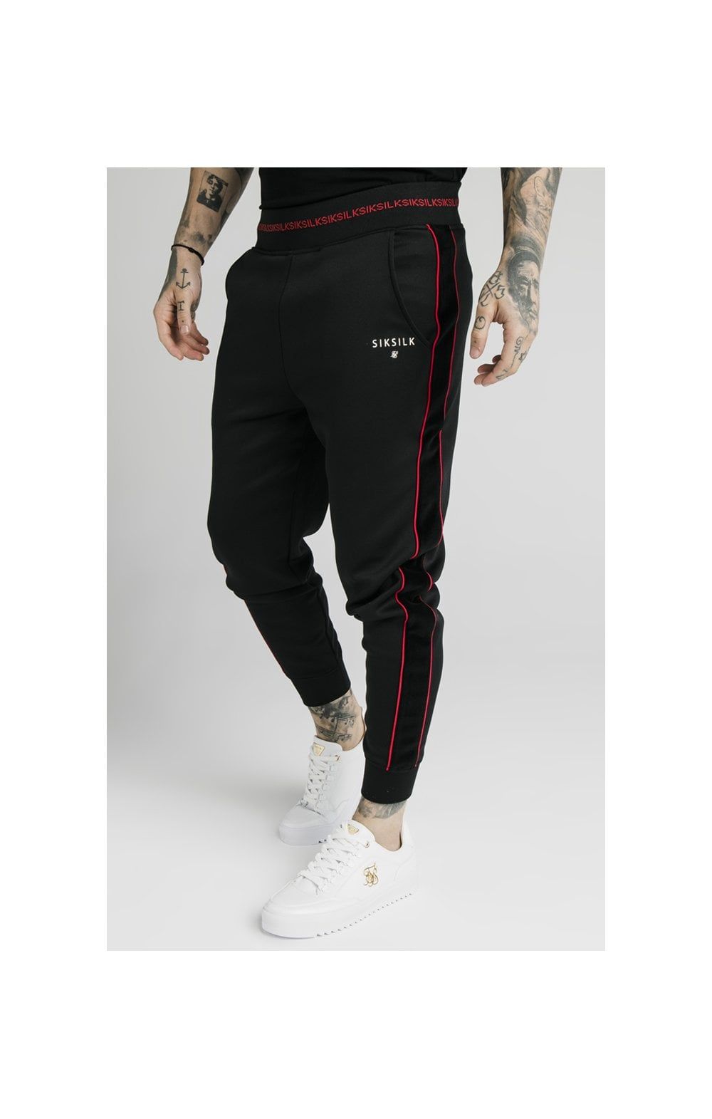 SikSilk Imperial Cuffed Jogger - Black sold by Siksilk