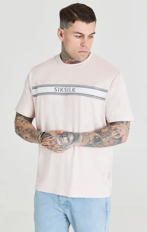 Pink Textured Oversized T-Shirt made by Siksilk