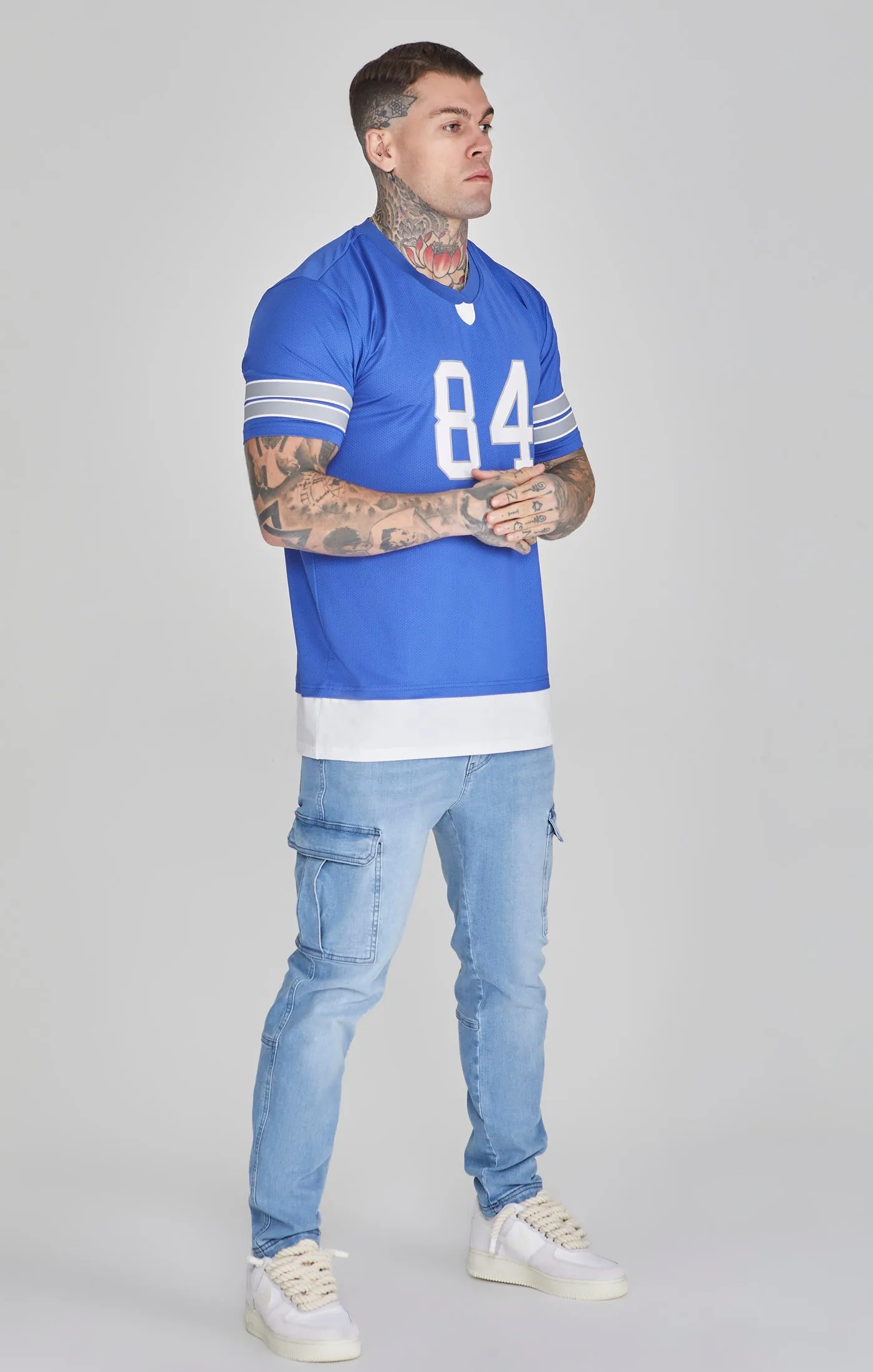 Blue Sports T-Shirt sold by Siksilk product image thumbnail 4