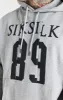 Grey Cut And Sew Logo Overhead Hoodie sold by Siksilk
