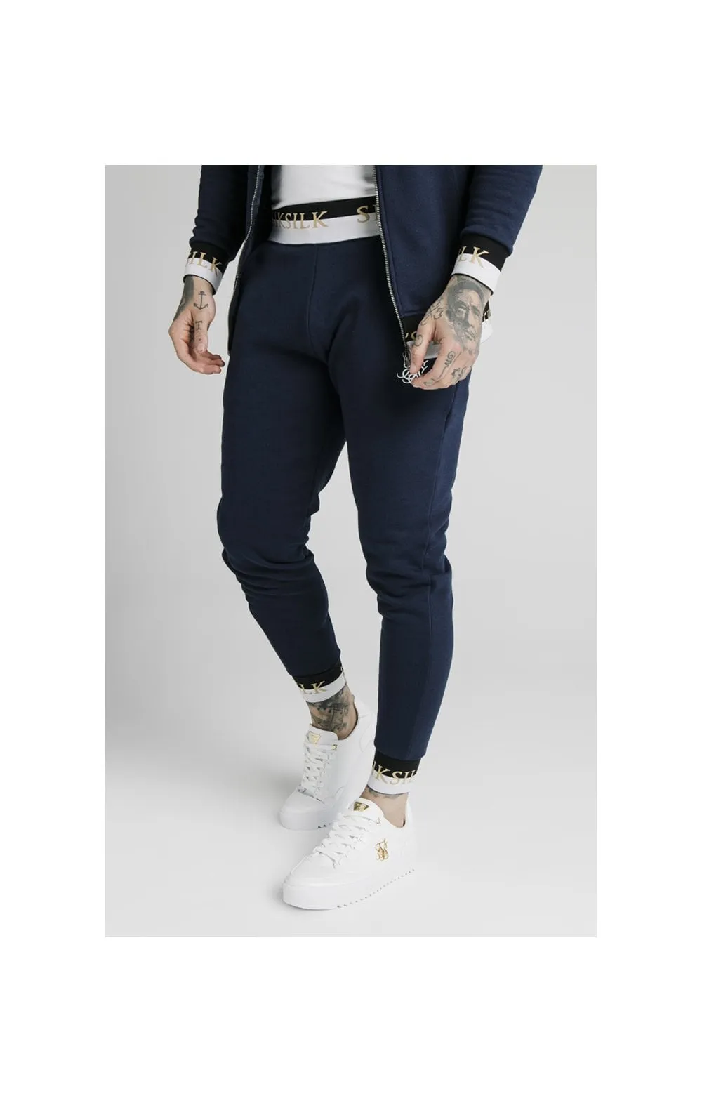 SikSilk Deluxe Fitted Jogger - Navy sold by Siksilk