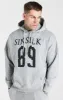Grey Cut And Sew Logo Overhead Hoodie sold by Siksilk