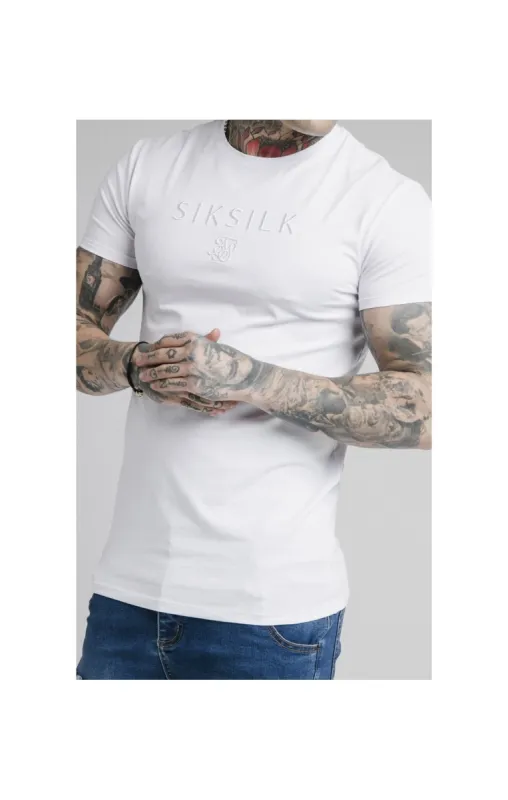 SikSilk S/S Astro Gym Tee - White sold by Siksilk
