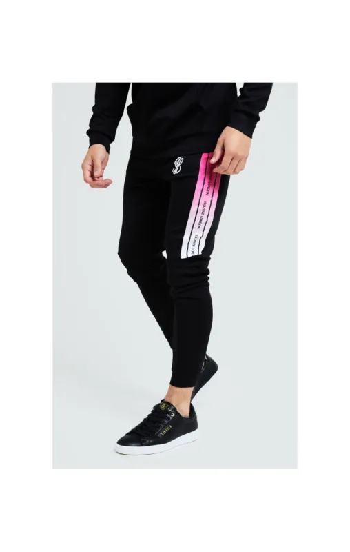 Illusive London Flux Taped Joggers - Black & Pink sold by Siksilk