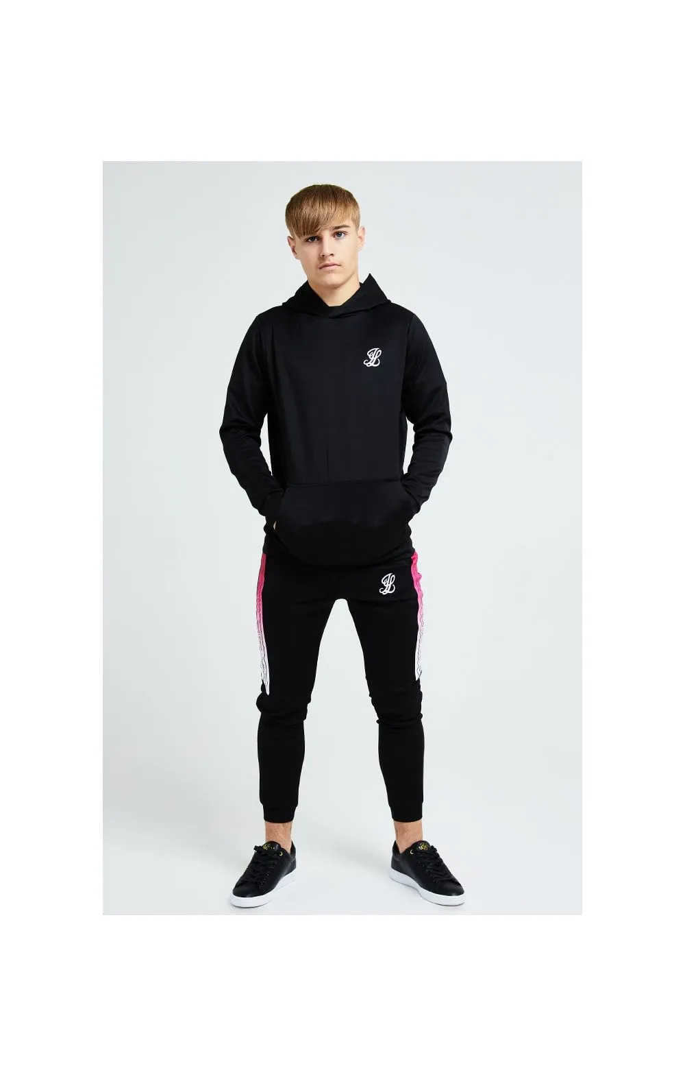 Illusive London Flux Taped Joggers - Black & Pink sold by Siksilk product image thumbnail 5