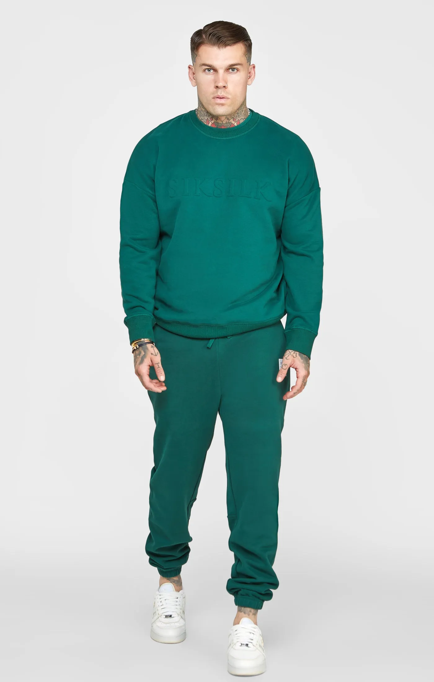 Green Embossed Sweatshirt sold by Siksilk product image thumbnail 3
