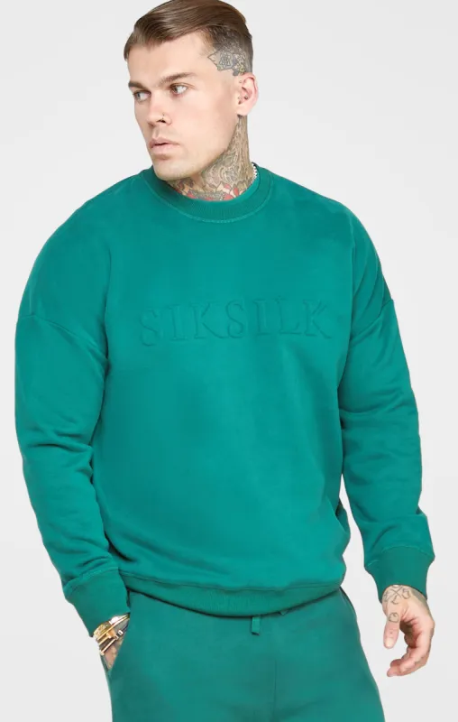 Green Embossed Sweatshirt sold by Siksilk