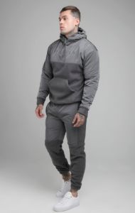 Grey Hybrid Pro Overhead Hoodie sold by Siksilk