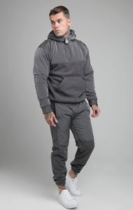 Grey Hybrid Pro Overhead Hoodie sold by Siksilk
