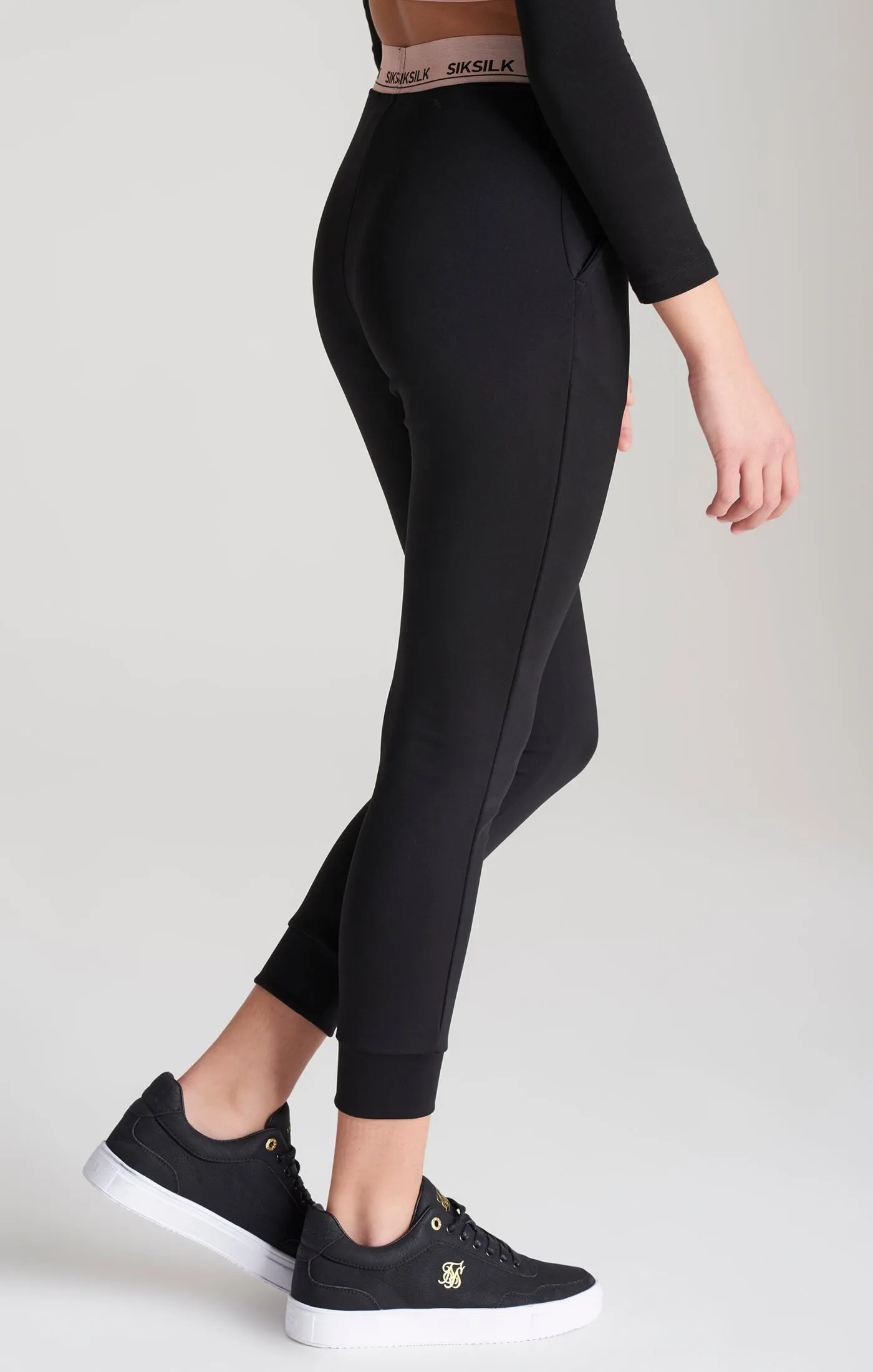 Girls Black Taped Track Pant sold by Siksilk product image thumbnail 3