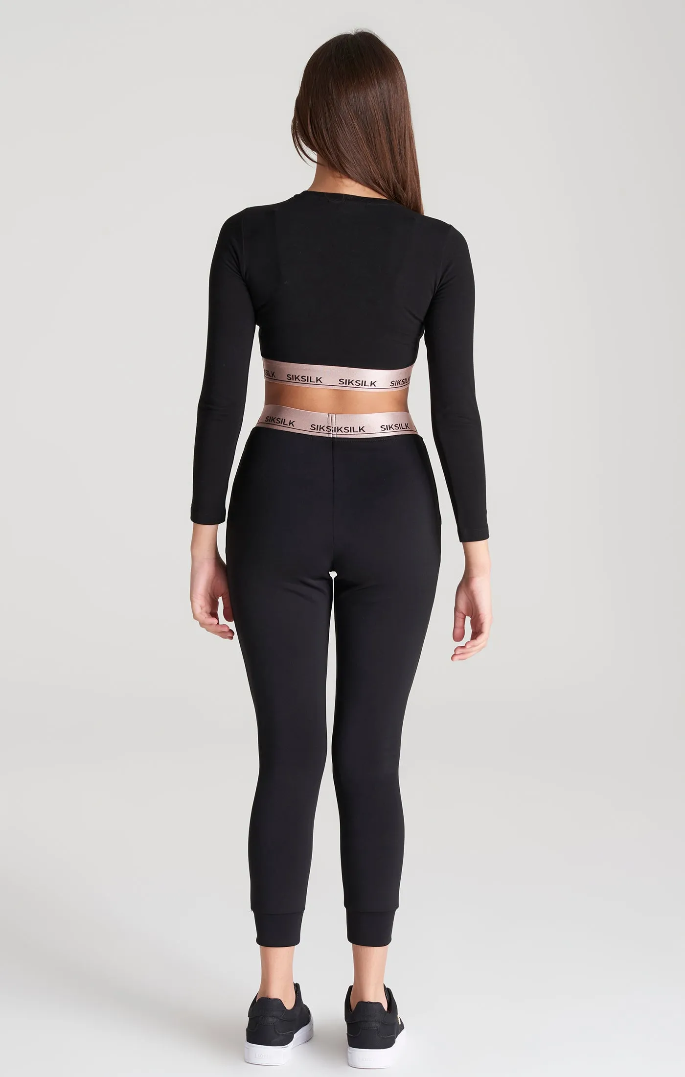 Girls Black Taped Track Pant sold by Siksilk product image thumbnail 5