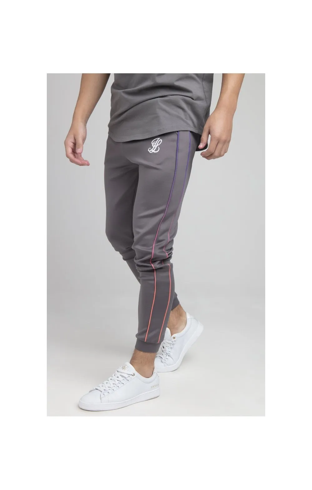 Illusive London Transient Jogger - Grey Purple & Orange sold by Siksilk