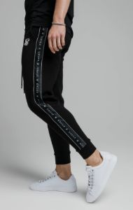 Black Fusion Tape Cuffed Pant sold by Siksilk