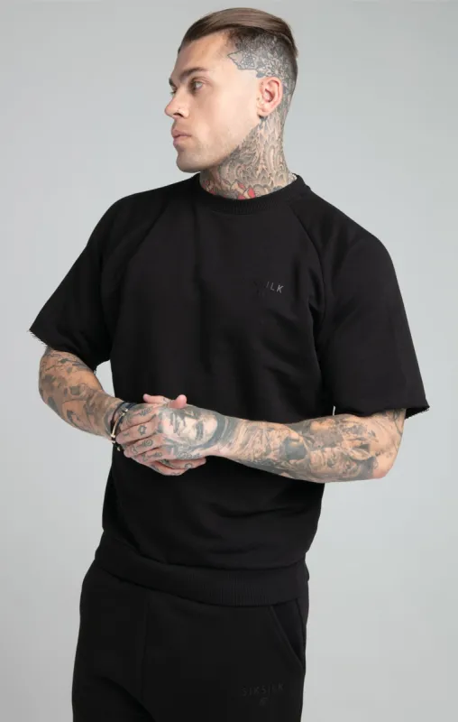 Black Relaxed Crew Sweatshirt sold by Siksilk