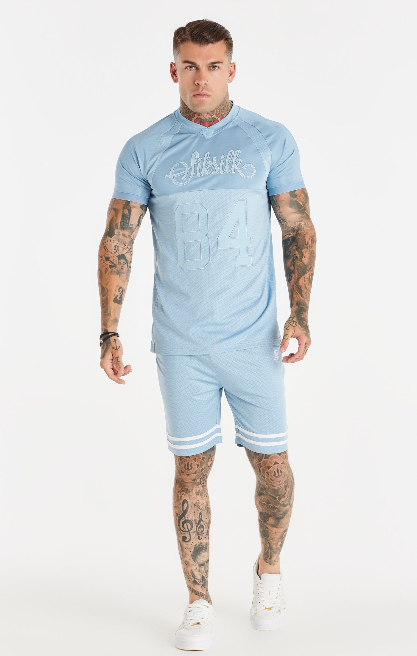 Blue Relaxed Mesh Bound Short sold by Siksilk product image thumbnail 4