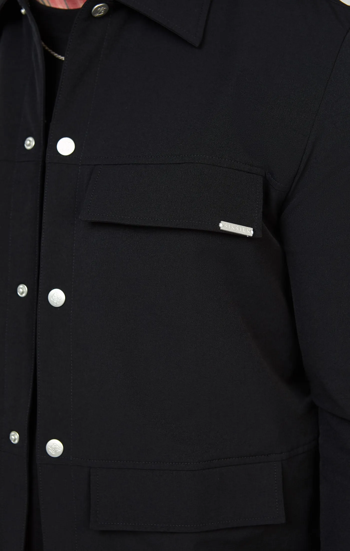 Black Utility Overshirt sold by Siksilk product image thumbnail 2