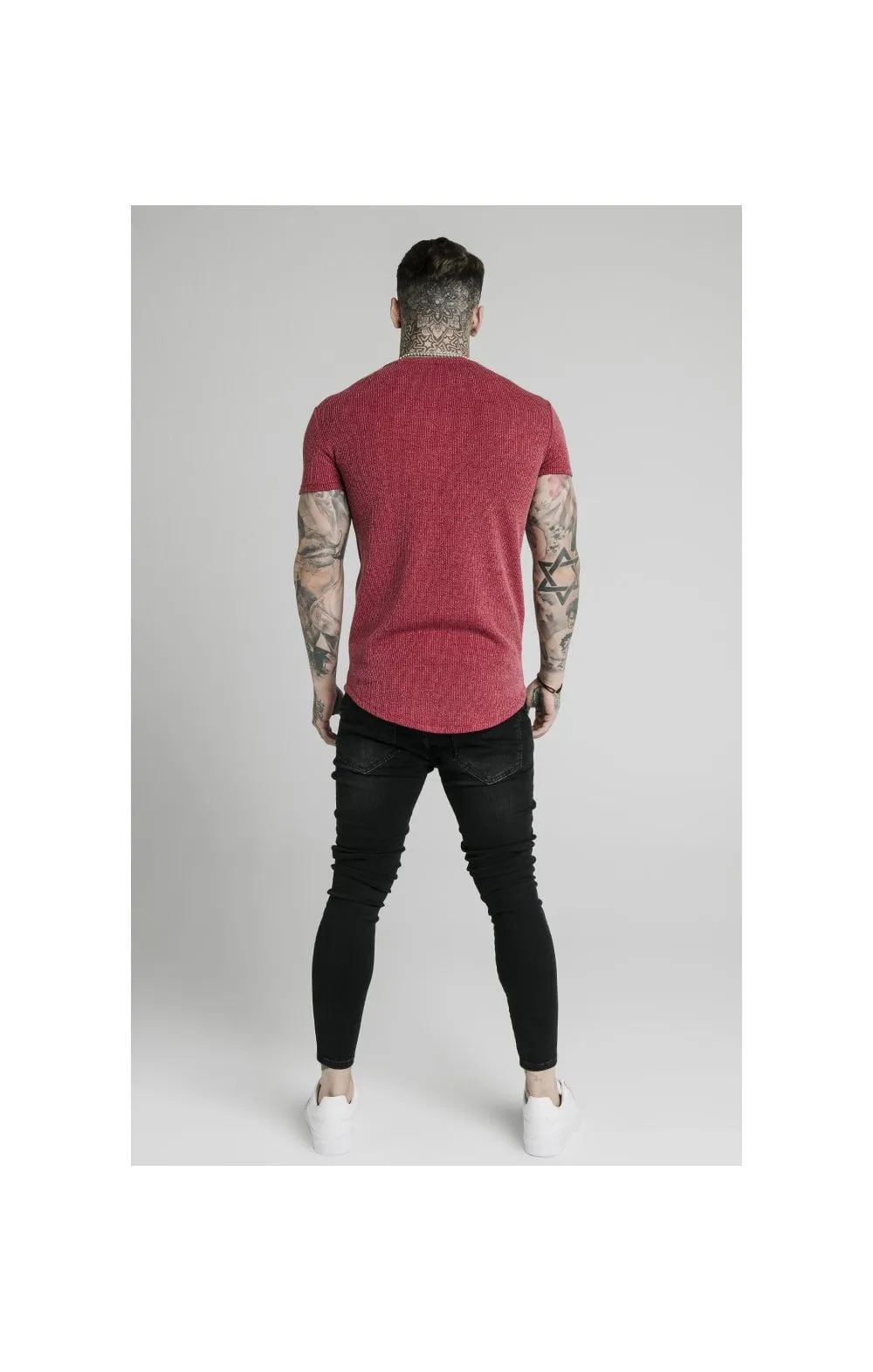 SikSilk Rib Knit Gym Tee - Red sold by Siksilk product image thumbnail 5