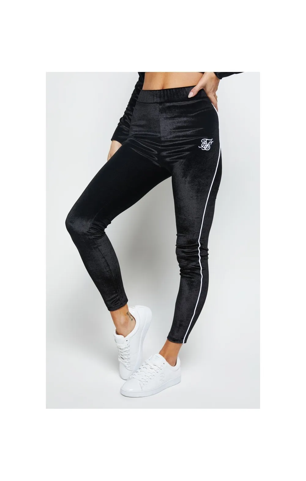 SikSilk Velour Piping Leggings - Black sold by Siksilk product image thumbnail 3