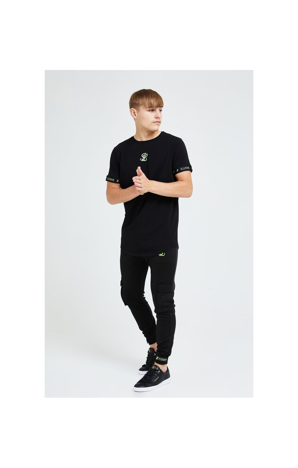 Illusive London Element Cargo Joggers - Black & Green sold by Siksilk product image thumbnail 5