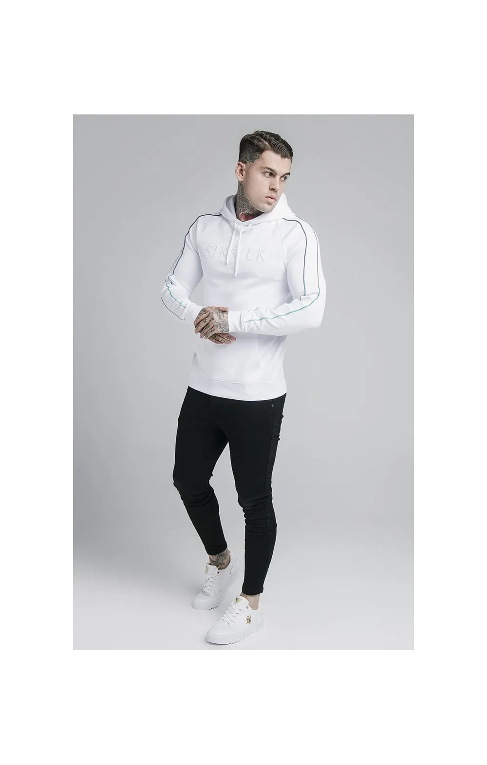 SikSilk Astro Fade Overhead Hoodie - White & Pacific Fade sold by Siksilk product image thumbnail 4